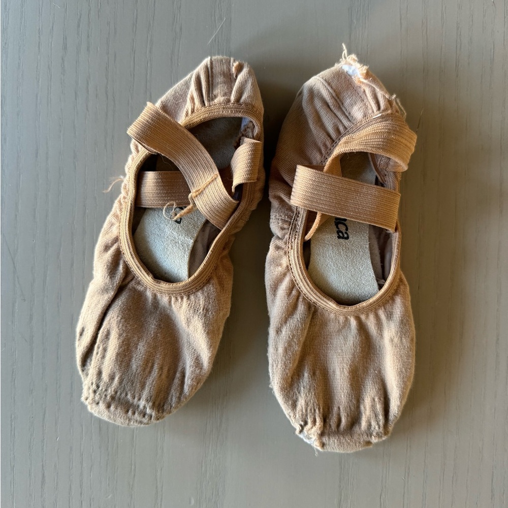 Worn out ballet slippers